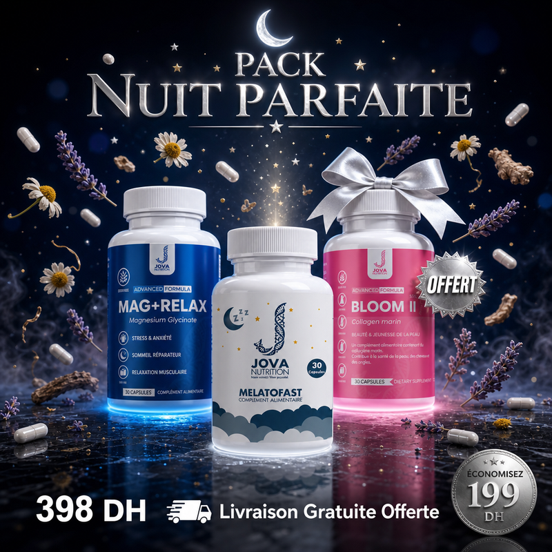 Pack Nuit Parfaite — MELATOFAST + MAG+RELAX + BLOOM II OFFERT